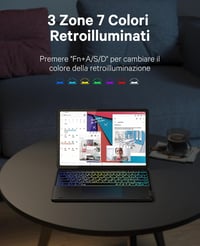 Earto Samsung Galaxy Tab S9 Plus 12.4" Bluetooth Billentyűzet Touchpad-dal, 7 Szín Háttérvilágítás 3
