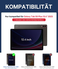 Earto Samsung Galaxy Tab S9 Plus Billentyűzetes Tok 12.4" - Érintőpaddal, 3-Zónás RGB Háttérvilágítással, S Pen Tartóval, Német QWERTZ Kiosz 2