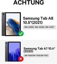 Earto Samsung Tab A8 Billentyűzetes Tok - Érintőpados, Ultravékony, Mágneses, USB-C Tölthető Billentyűzet 10.5" (2021) Tablethez, SM-X200/X2 2