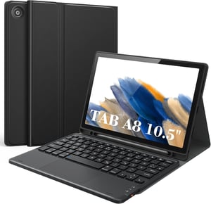 Puzdro s klávesnicou pre Samsung Tab A8 - s touchpadom, ultratenké, magnetické, USB-C nabíjateľná klávesnica pre 10.5" (2021) tablet, SM-X200/X2
