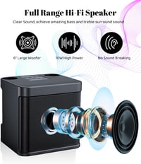 EASJOY Karaoke Gép 2 Mikrofonnal - Hordozható Bluetooth Karaoke Szett LED Világítással Gyerekeknek és Felnőtteknek, Ideális Bulikra és Szüle 3
