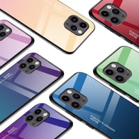EASSGU kryt na Samsung Galaxy S25 Ultra (6,8"), sklenený zadný kryt s farebným prechodom, nárazuvzdorné puzdro odolné voči poškriabaniu – modro-čierne 7