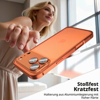 Husă tip bumper din metal Eastcoo pentru iPhone 17 Pro (6,3 inchi) – Cadru din aluminiu, protecție individuală pentru lentile, folie de protecție pentru ecran din sticlă securizată HD, design cu cataramă tip hipocamp 7