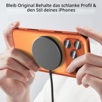 Husă tip bumper din metal Eastcoo pentru iPhone 17 Pro (6,3 inchi) – Cadru din aluminiu, protecție individuală pentru lentile, folie de protecție pentru ecran din sticlă securizată HD, design cu cataramă tip hipocamp 6