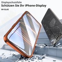 Husă tip bumper din metal Eastcoo pentru iPhone 17 Pro (6,3 inchi) – Cadru din aluminiu, protecție individuală pentru lentile, folie de protecție pentru ecran din sticlă securizată HD, design cu cataramă tip hipocamp 4