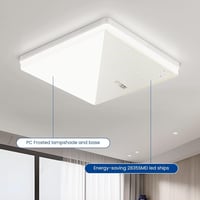EASY EAGLE LED Mennyezeti Lámpa 48W 4800lm 30cm Fürdőszoba Nappali Konyha 2db 3