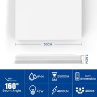 EASY EAGLE LED Mennyezeti Lámpa 48W 4800lm 30cm Fürdőszoba Nappali Konyha 2db 2