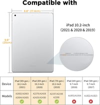 EasyAcc iPad 10.2" Billentyűzetes Tok QWERTZ Német Billentyűzettel, 7-9. Generáció 2