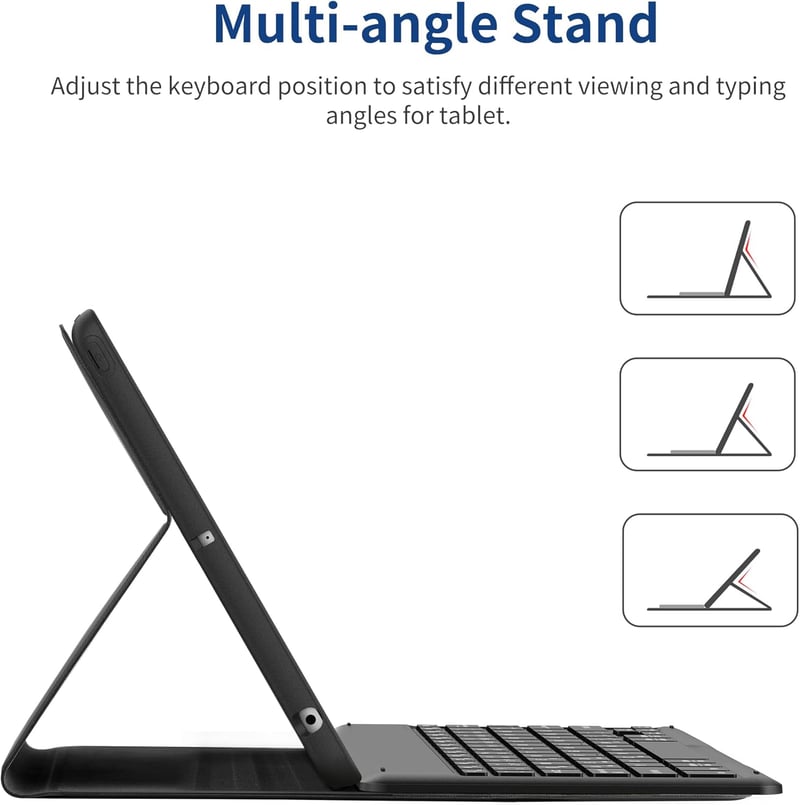 EasyAcc iPad 10.2" Billentyűzetes Tok QWERTZ Német Billentyűzettel, 7-9. Generáció