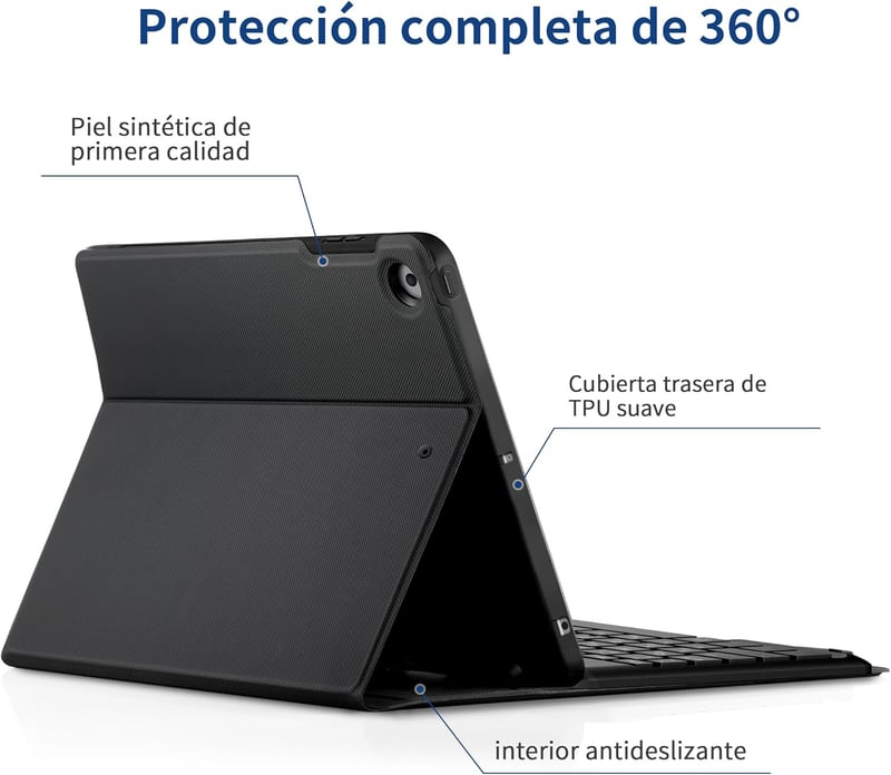 EasyAcc iPad 10.2 hüvely billentyűzettel 9./8./7. generáció fekete