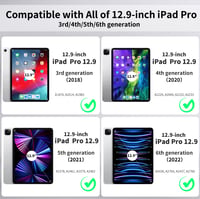 Puzdro EasyAcc pre iPad Pro 12,9" (6./5./4./3. generácia, roky 2022/2021/2020/2018) s držiakom na Apple Pencil 2