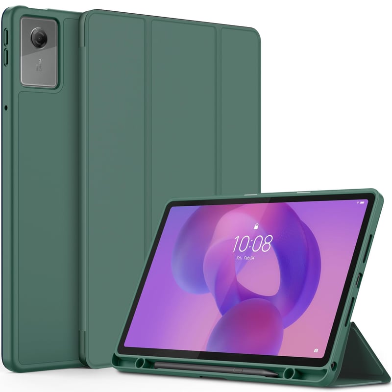 EasyAcc Lenovo IdeaTab 11" (2025) TB-336ZU/FU tablet tok tolltartóval - éjzöld