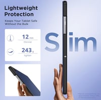 EasyAcc Samsung Galaxy Tab A11+ A9+ 11" Tok Sötétkék PU Bőr Állvánnyal - Galaxy Tab A11+ 11 Zoll, darkblue 4