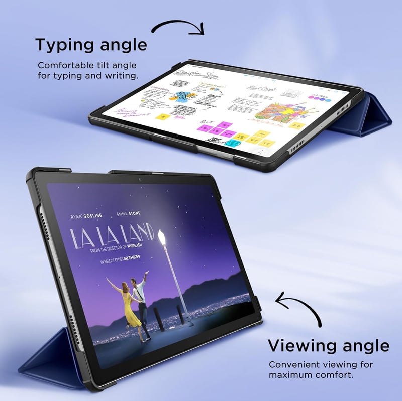 EasyAcc Samsung Galaxy Tab A11+ A9+ 11" Tok Sötétkék PU Bőr Állvánnyal - Galaxy Tab A11+ 11 Zoll, darkblue