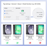 EasyAcc Samsung Galaxy Tab A11+ A9+ 11" Tok Sötétkék PU Bőr Állvánnyal - Galaxy Tab A11+ 11 Zoll, darkblue 2