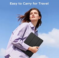 EasyAcc Samsung Galaxy Tab A11+ / A9+ 11" PU bőrtok állvánnyal - fekete 7