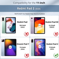 EasyAcc Xiaomi Redmi Pad 2 11" tok állvánnyal, PU bőr - fekete 2