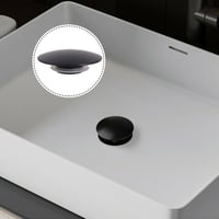 EasyByMall matná čierna umývadlová výpusť 66 mm, výsuvná (click-clack), so závitom M8, do kúpeľne alebo kuchynského drezu 8
