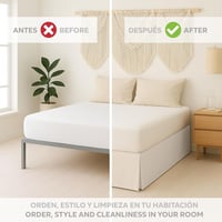 EasyCosy Athenea ágytakaró 150x200 cm magas matrachoz, Oeko-Tex, nyers - 150x200 cm, Raw 5