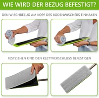 EasyGleam 2 mikroszálas mopfej csere padlótisztításhoz, mosható, minden padlótípushoz 6