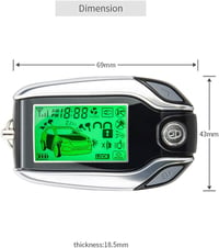 EASYGUARD EC204 Kétirányú Autóriasztó PKE Passzív Kulcs Nélküli Belépéssel, Újratölthető LCD Kijelzős Távirányítóval és Rázkódás Érzékelővel 2
