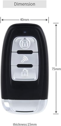EASYGUARD PKE EC003-1 Passzív Kulcs Nélküli Autóriasztó Rendszer Nyomógombos Indítással és Távirányítóval 12V 2