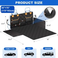 EasyHaWei Autó Csomagtartó Védőszőnyeg Kutyáknak Vízálló Csúszásmentes 115x193cm 2