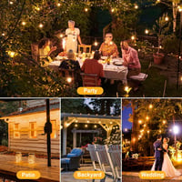 EASYIVY 15db G40 LED izzó kültéri 1W E12 meleg fehér 2200K IP44 vízálló 4