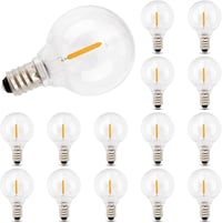 EASYIVY 15db G40 LED izzó kültéri 1W E12 meleg fehér 2200K IP44 vízálló 1