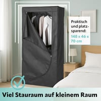 EASYmaxx Sklopivi platneni ormar s patentnim zatvaračem i šipkom – modularni ormar za kampiranje ili mobilni kućni ormar 2