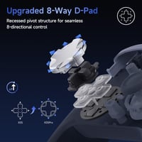 Bezdrôtový ovládač EasySMX X05 Pro pre PC – tiché tlačidlá, Hallove joysticky, 2-stupňové spúšte, 1000 mAh batéria, PC/Switch/Android/iOS, biely 7