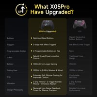 Bezdrôtový ovládač EasySMX X05 Pro pre PC, Hallov joystick, tiché tlačidlá, 2-stupňová spúšť, 1000 mAh batéria, PC/Switch/Android/iOS, čierny 9
