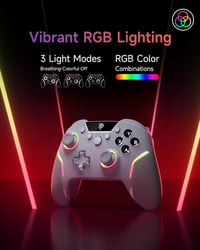 EasySMX X20 Wireless Controller PC RGB Bluetooth Joystick fehér 3