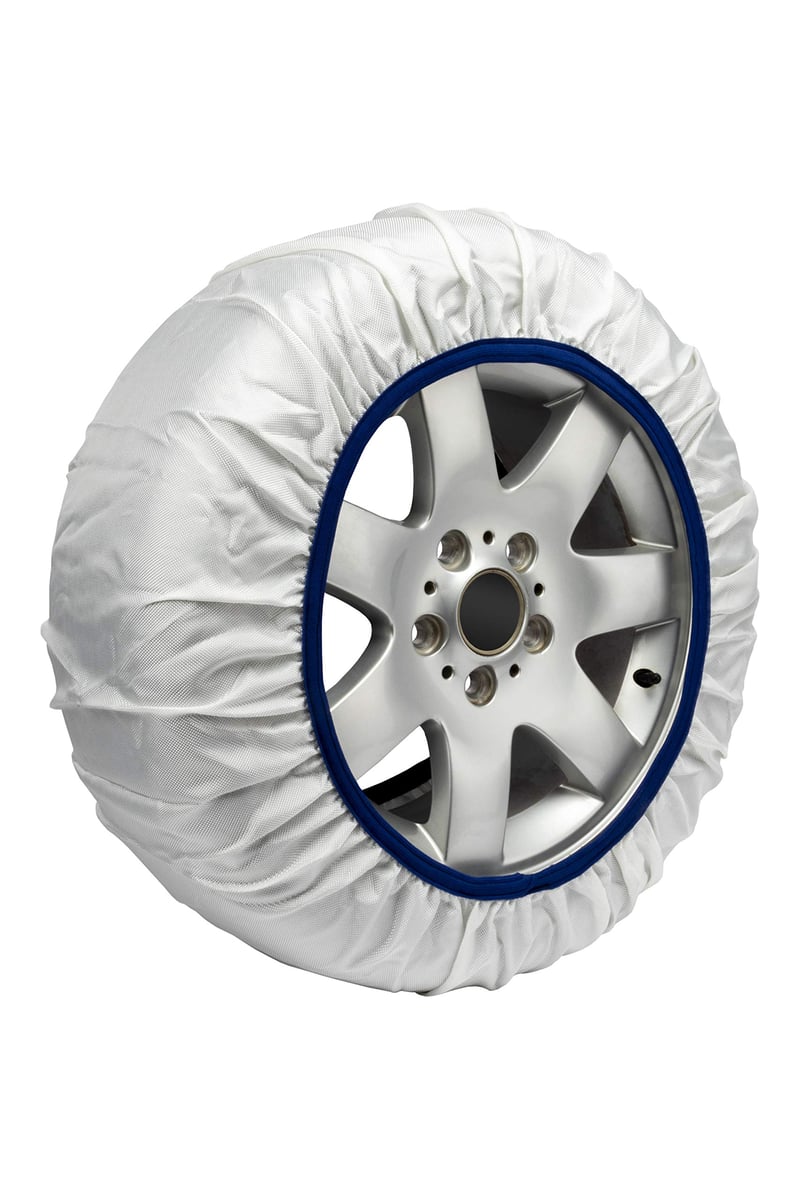 Textilné snehové reťaze Easysock CAD8014 pre auto, veľkosť M, homologizácia EN 16662-1, protišmyková pomôcka, súprava 2 ks pre 13-palcové kolesá