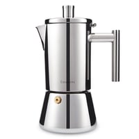 Easyworkz Diego Moka Pot aparat za kavu, Talijanski lončić za espresso od nehrđajućeg čelika, 6 šalica, 300 ml, za indukcijske ploče 1