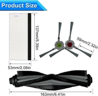 EATBALE csereakkumulátor-készlet Ecovacs Deebot OZMO U2 / U2 Pro / Yeedi K650 robotporszívóhoz – 13 db 7