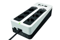 Záložný zdroj Eaton 3S 550 DIN, 550 VA, 6 zásuviek DIN, prepäťová ochrana, USB, čierno-biely 1