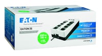Záložný zdroj Eaton 3S 850 DIN, 850VA, 8x zásuvka DIN, 2x nabíjačka USB-A, prepäťová ochrana, tichá prevádzka, čierno-biely 4