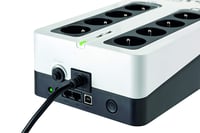 Záložný zdroj Eaton 3S 850 DIN, 850VA, 8x zásuvka DIN, 2x nabíjačka USB-A, prepäťová ochrana, tichá prevádzka, čierno-biely 5