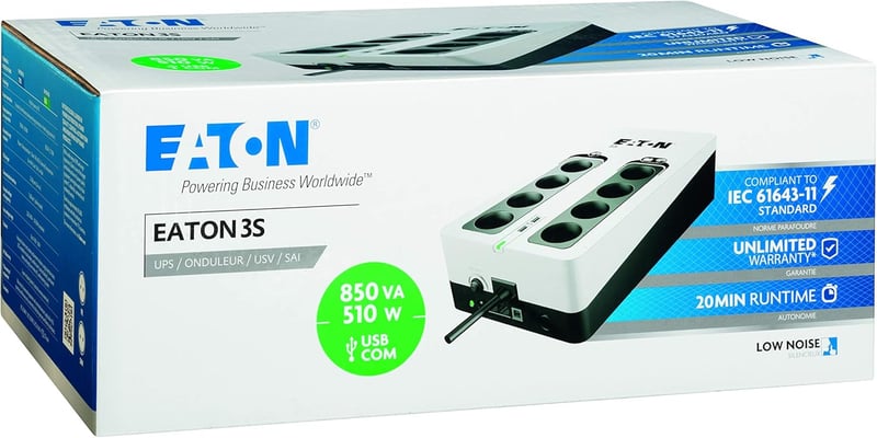 EATON 3S 850VA szünetmentes tápegység UPS французька csatlakozóval