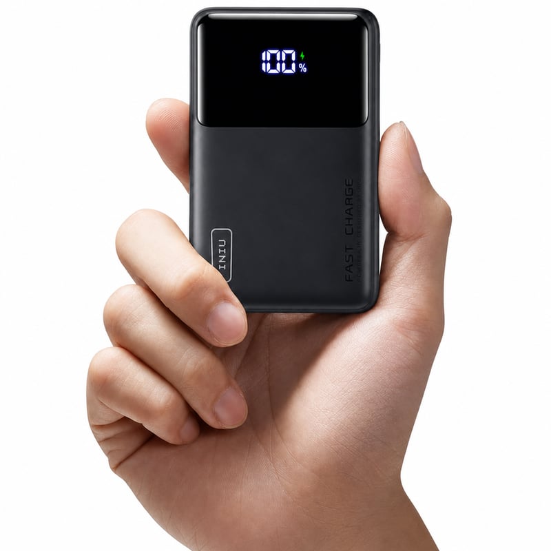 Mini powerbanka INIU 10 000 mAh, 45W rýchlonabíjanie, čierna, iPhone a Samsung — USB-C kábel nie je súčasťou balenia (stav: pozri 2. obrázok)