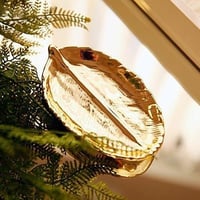 Arany Színű Ékszertartó Tál Nőknek | Elegáns Leveles Gyűrűtartó Kis Csecsebecsékhez | Ajándék Újracsomagolt termék 5