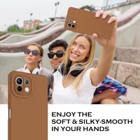 Xiaomi Mi 11 Lite bézs vékony szilikon védőtok 4G/5G/5G NE modellekhez 7