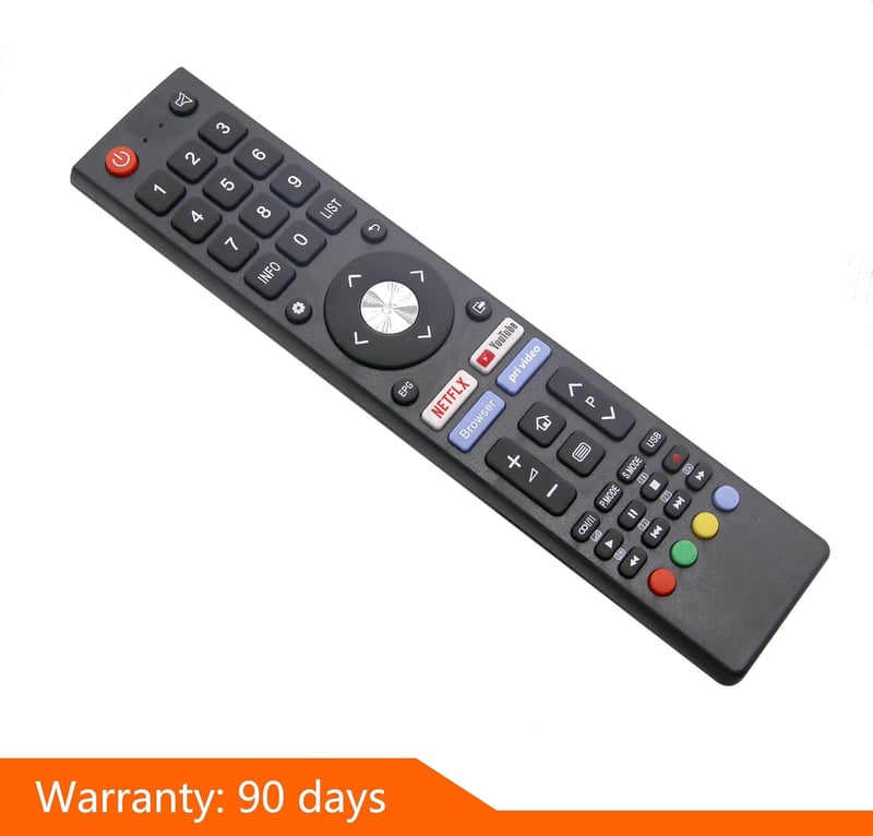 FOXRMT ODL24771HN-TAB Távirányító Changhong Chiq TV-hez - Netflix, YouTube Gyorsgombokkal - U43H7A, U55H7S Modellekhez - Fekete