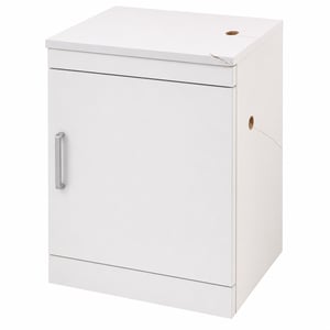 Mască pentru lavoar Schildmeyer Cosmo 57x54,5x33 cm, albă, dulap de baie cu 2 uși - colț superior și parte laterală crăpate (Produs Outlet)