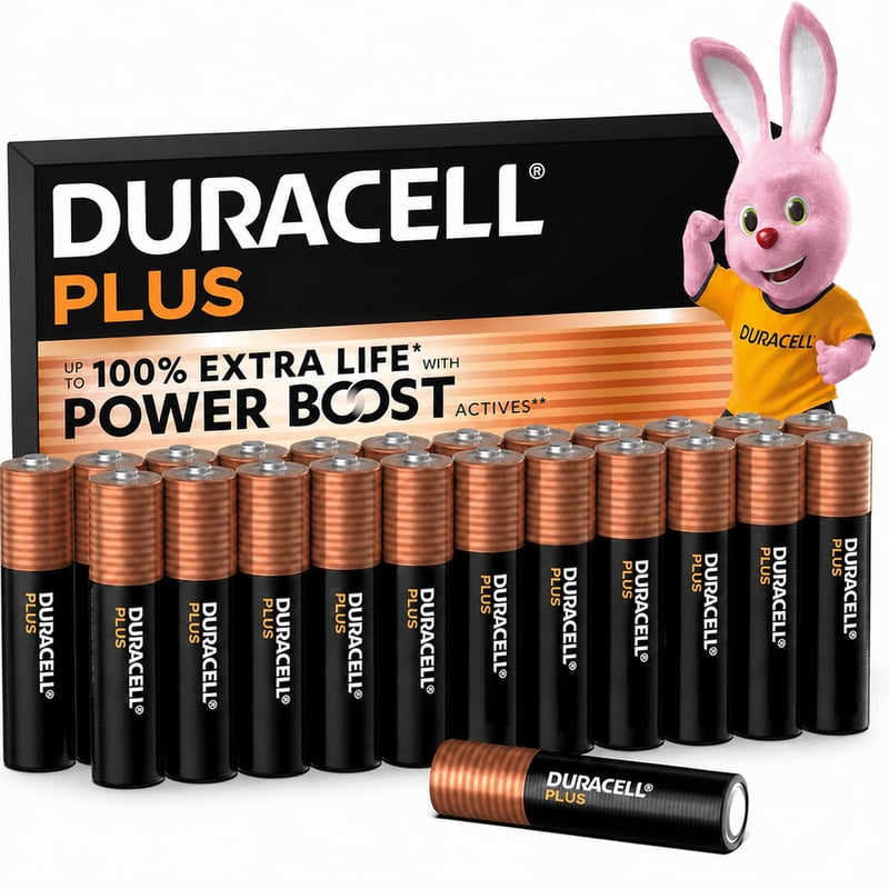 Duracell Plus AAA Alkáli Elem 1.5V LR03 Mikro Ceruza — 23 db (eredeti csomagból) Power Boost