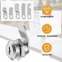 VOCIBO® 16mm-es Postaláda Zár 5 Cserélhető Zárlemezzel, Többcélú Bútorzár 4