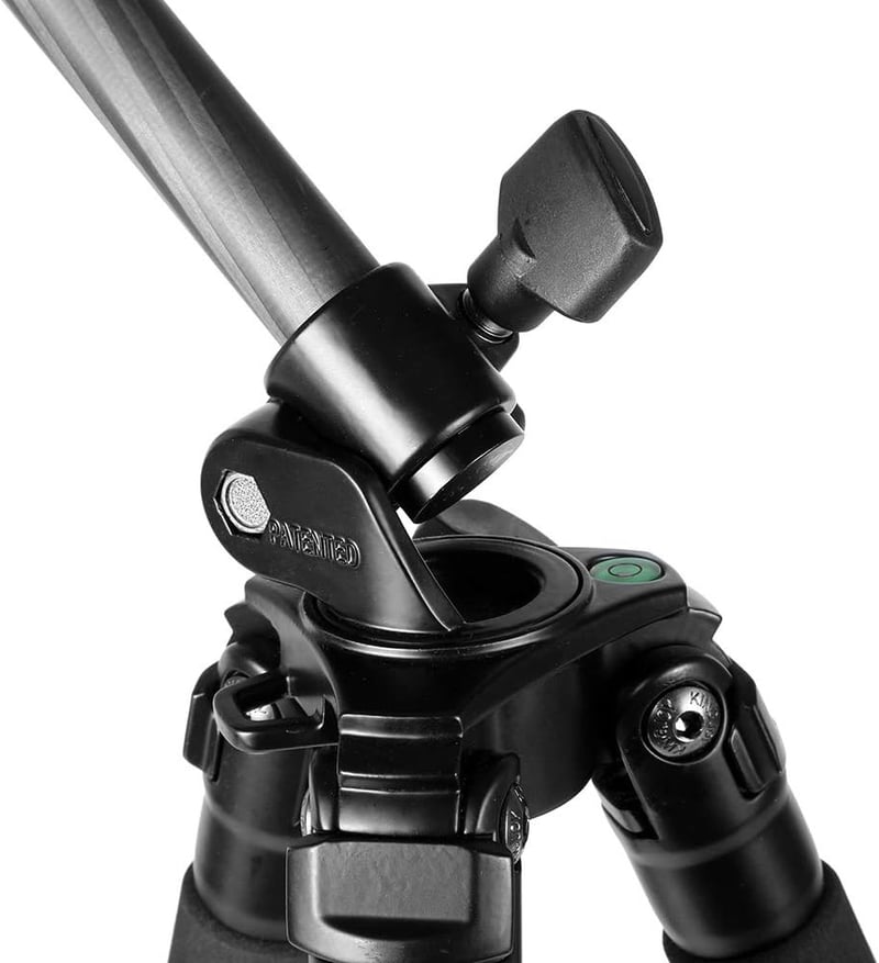 KINGJOY F1008R Professzionális Állvány - Forgatható és Dönthető Középoszlop Étel- és Termékfotózáshoz - Fekete Tripod Fotósoknak