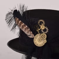 COSDREAMER Steampunk Cilinder Kalap Szemüveggel - Fekete, 60cm - Halloween Jelmez 6