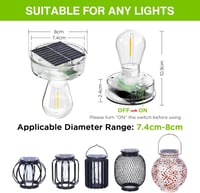 BUCASA 8 cm-es Napelemes Kerti Lámpa Alkatrész Szett - 2 db Átlátszó LED Fedél Panel, IP65 Vízálló Cseretető Kültéri Szolár Lámpákhoz 2